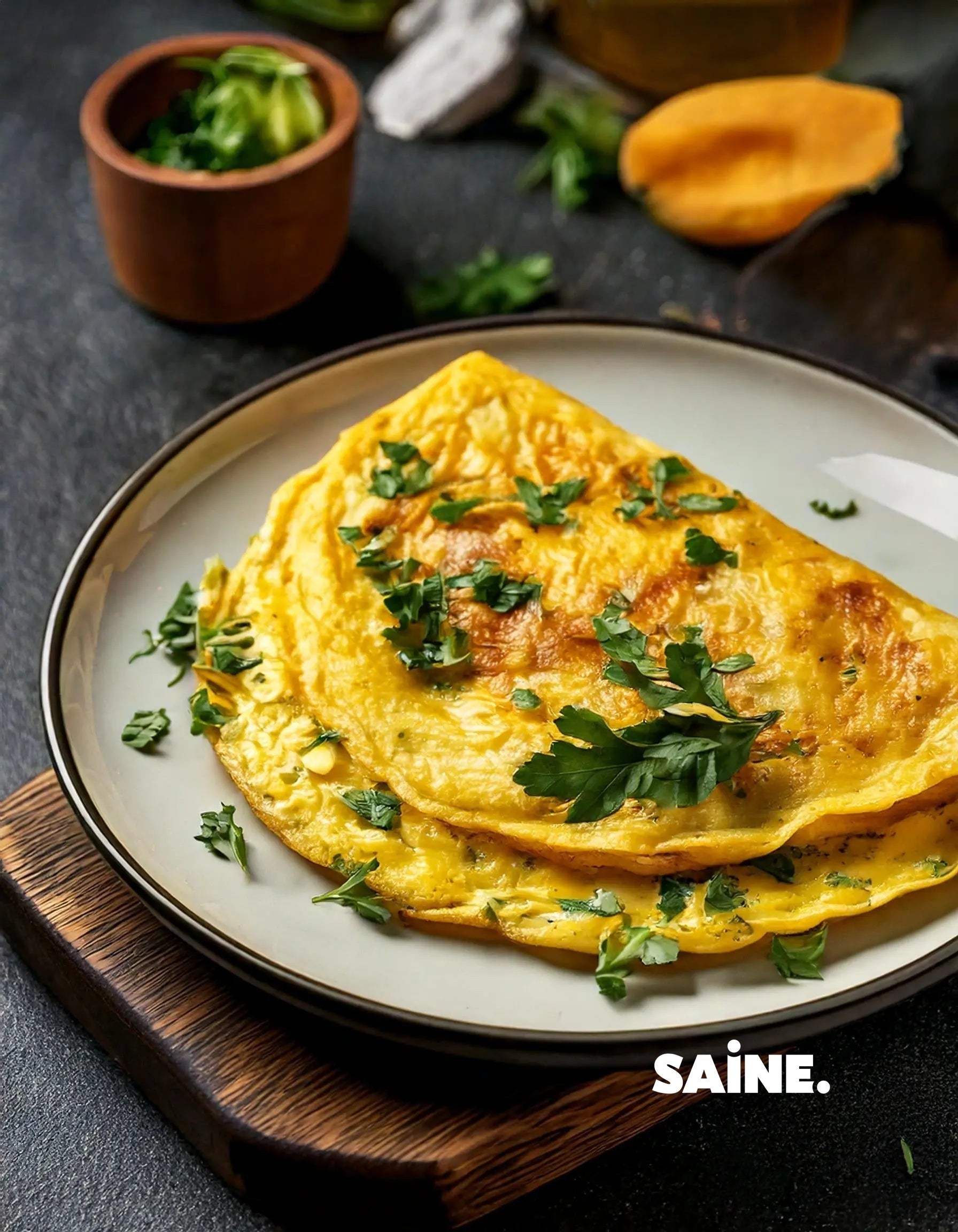 Recette-facile-Omelette-aux-herbes-fraîches-rapide-et-savoureuse SAINE.