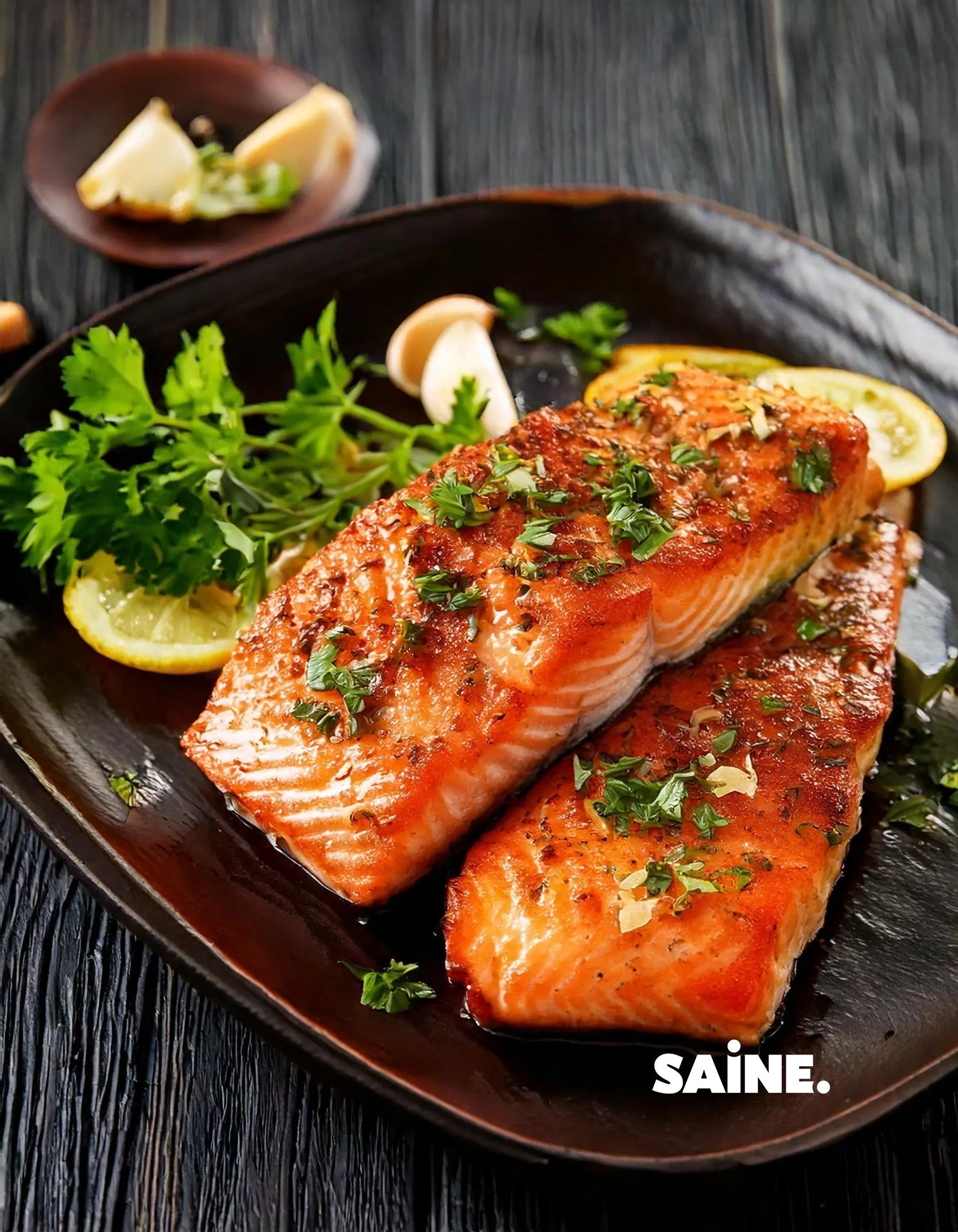 Recette saine : Saumon grillé à l’ail et au persil facile et rapide - SAINE.