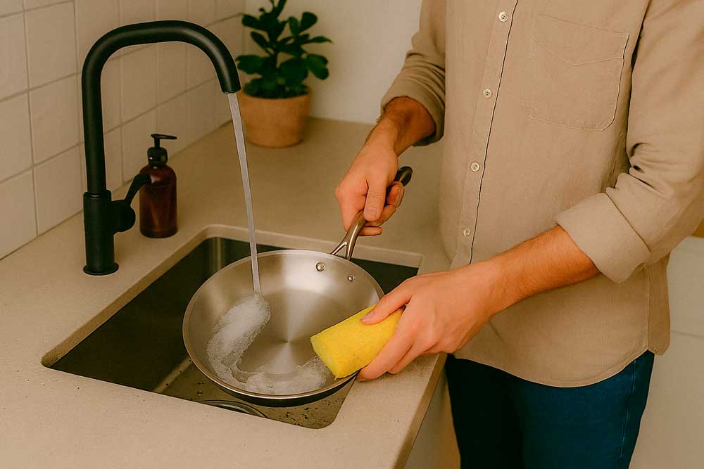 5-astuces-simples-pour-nettoyer-votre-poêle-en-inox-rapidement SAINE.