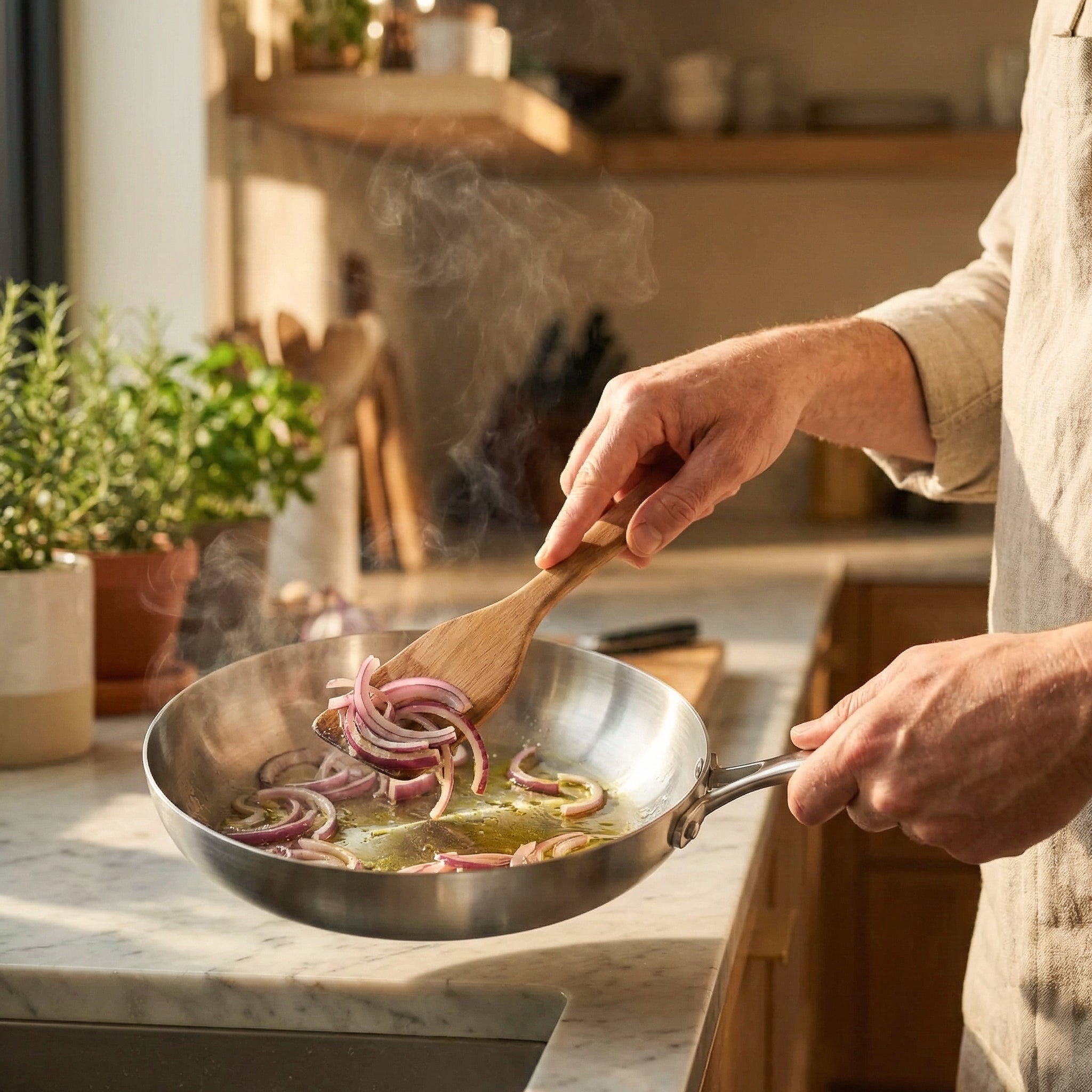 Quelle huile utiliser dans une poêle en inox ? Le guide complet (point de fumée, saisie, santé)