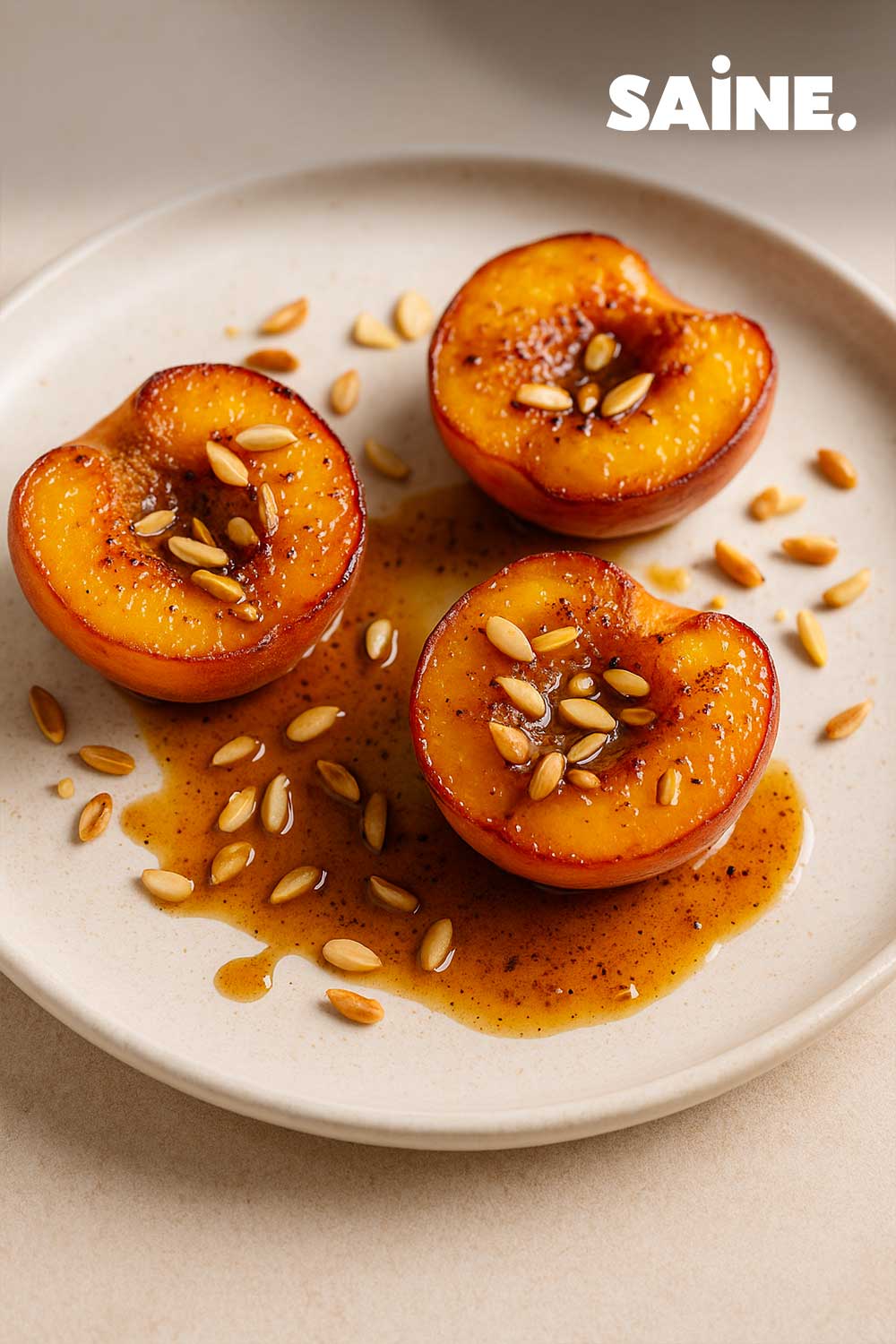 Pêches caramélisées à la poêle – dessert d’été rapide et fondant