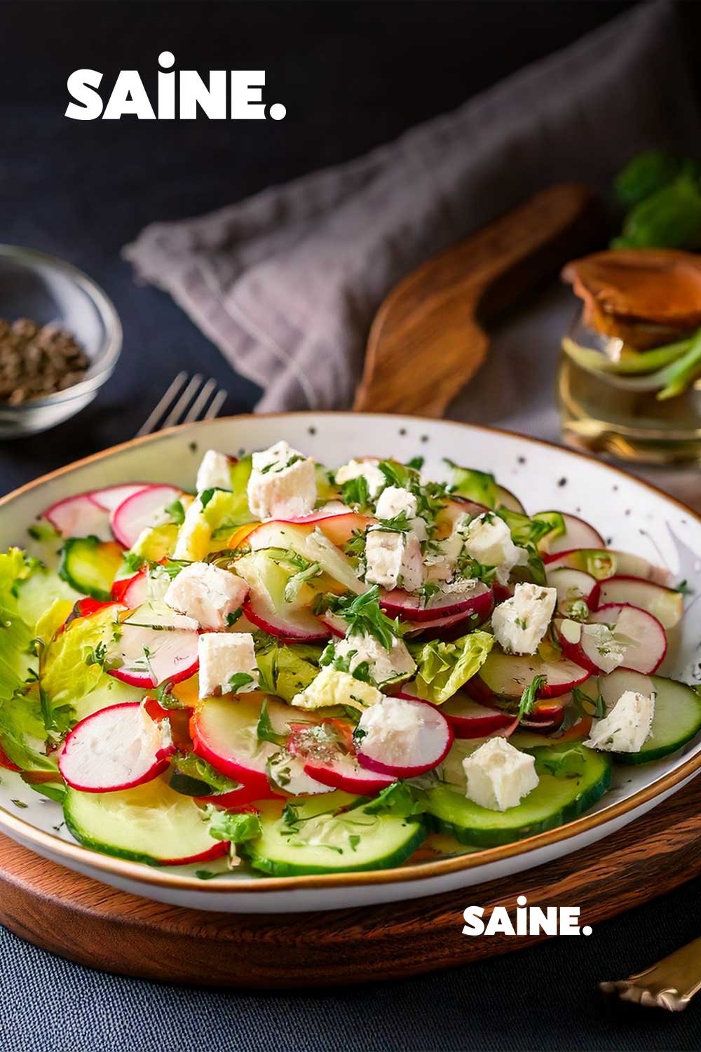 Recette printanière : Salade de radis croquants et vinaigrette citronnée - SAINE.