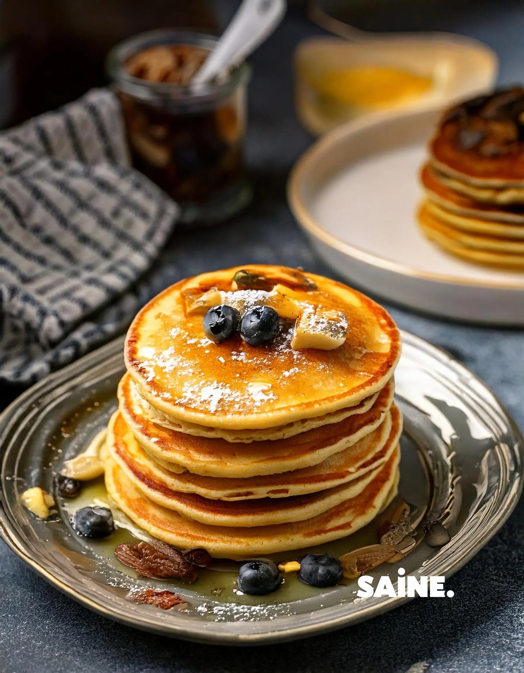 Recette-facile-Pancakes-moelleux-aux-myrtilles-pour-un-brunch-gourmand SAINE.