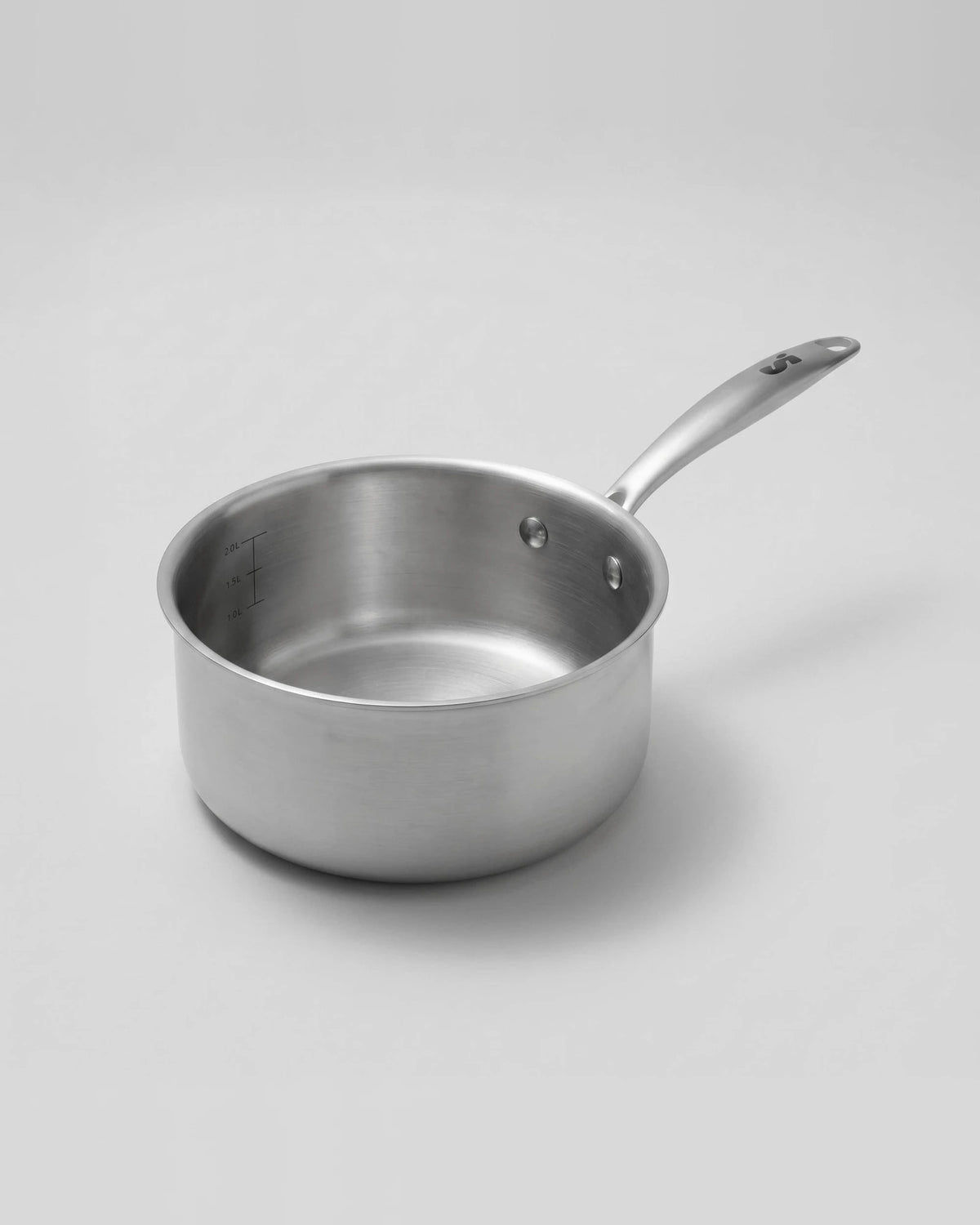 Casserole en inox 18/10 SAINE 18 cm à manche inox, compatible induction