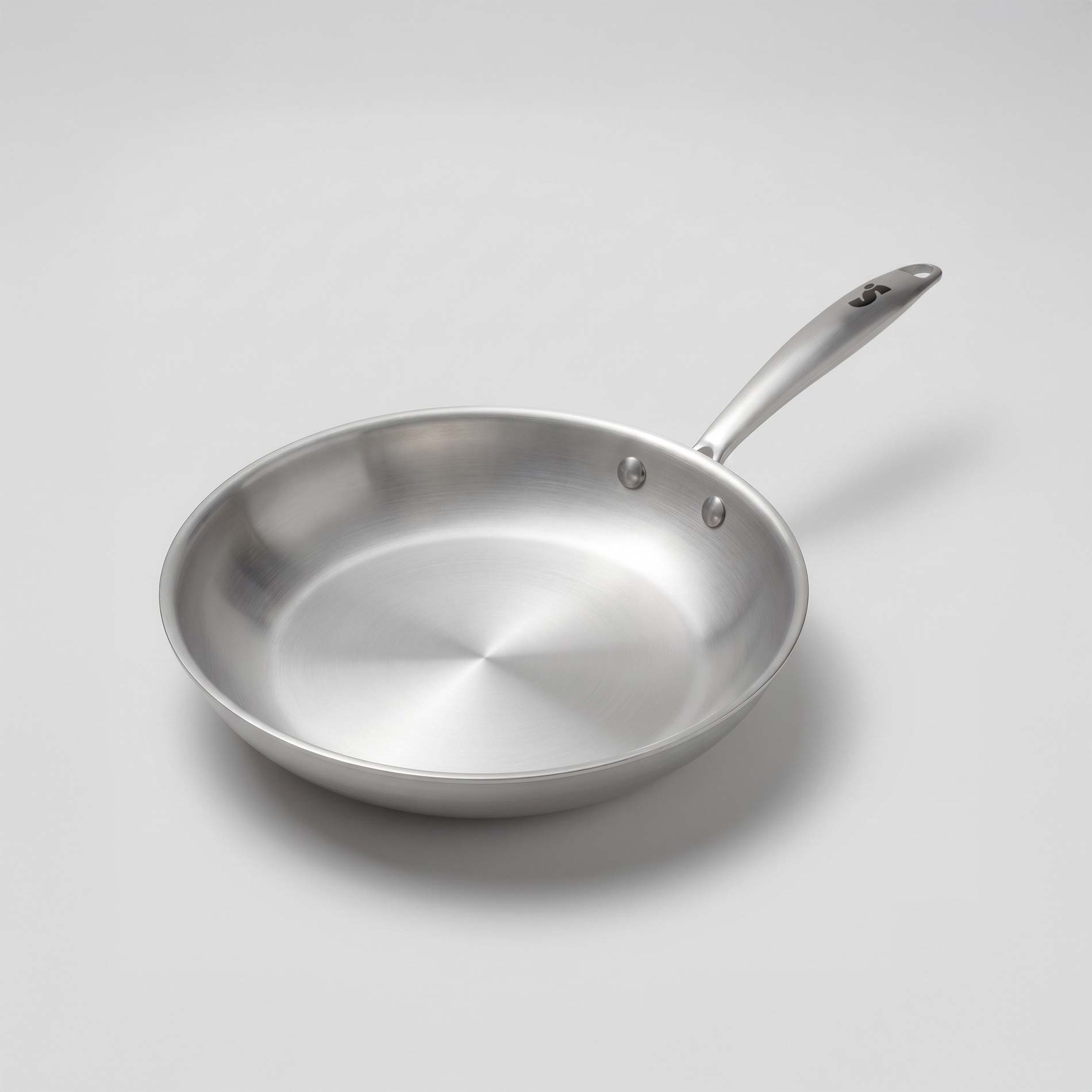 Poêle en inox 18/10 SAINE 28 cm fabriquée en France, compatible tous feux