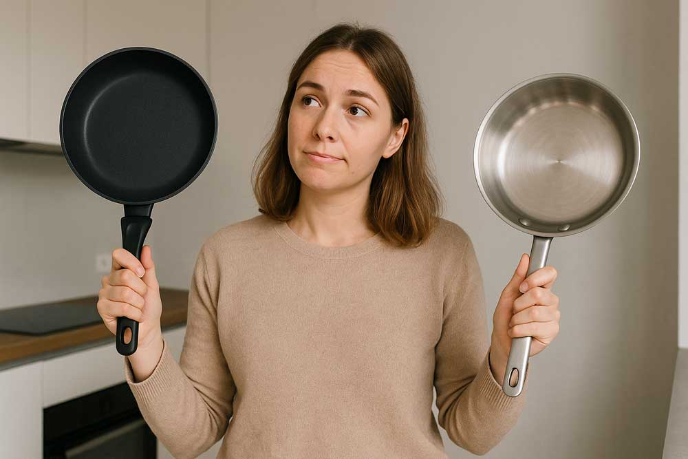 poele inox vs poele antiadhésive