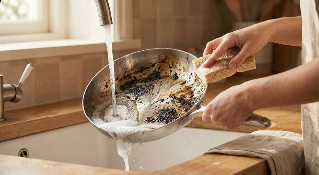 Poêle inox brûlée : 3 méthodes efficaces pour la récupérer (sans frotter 3h)
