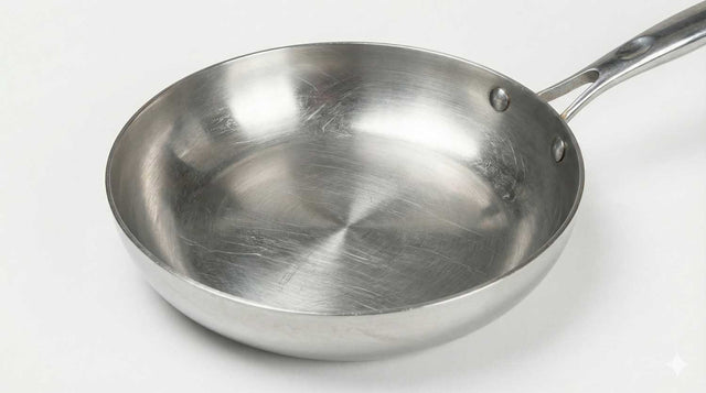 poele inox avec des rayures