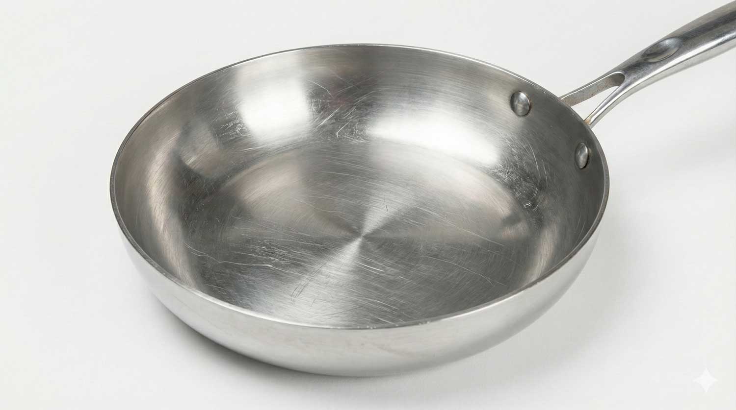 poele inox avec des rayures