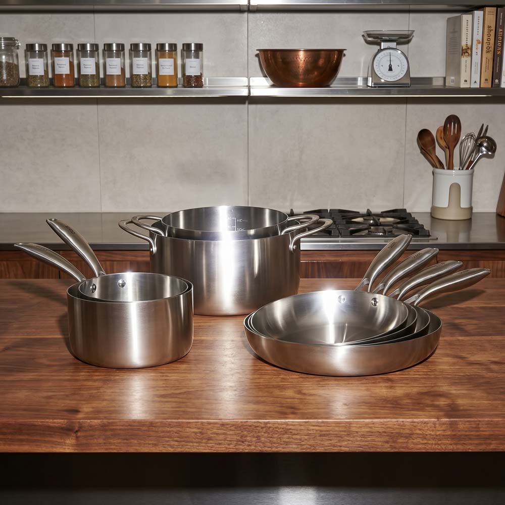 Les-batteries-de-cuisine-Inox SAINE.