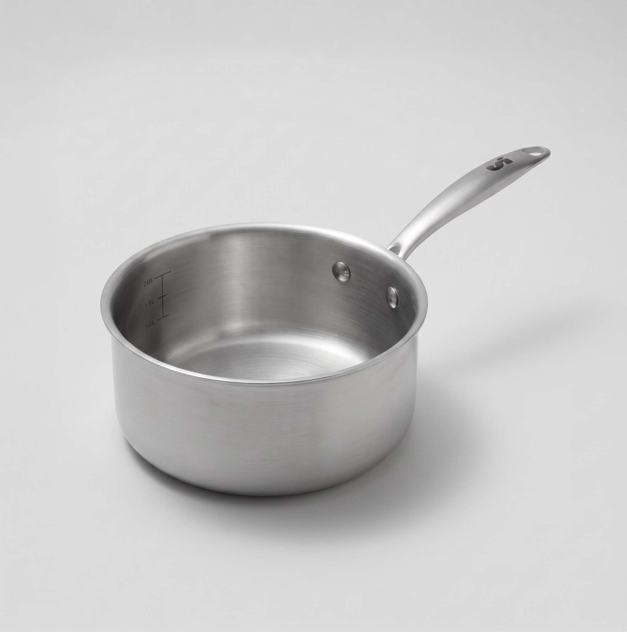 Casserole en inox 18/10 SAINE 18 cm à manche inox, compatible induction