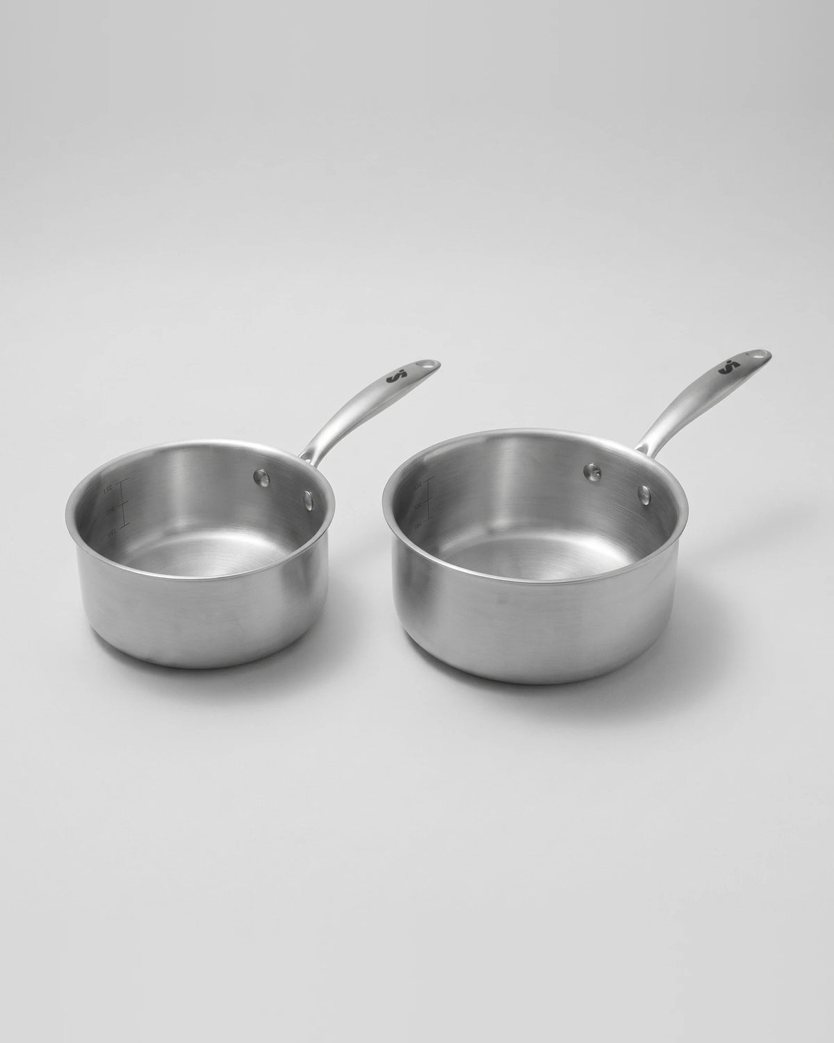 Duo de casseroles en inox 18/10 SAINE 16 et 18 cm fabriquées en France