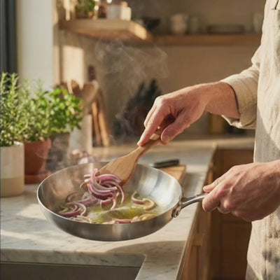 vidéo des poeles en inox saine