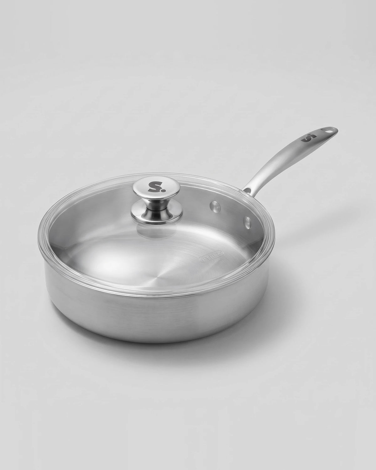 Sauteuse inox 24 cm SAINE avec son couvercle en verre Pyrex 24 cm (vendu séparément)