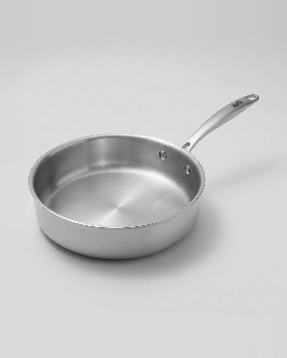 Sauteuse inox 24 cm SAINE à parois droites, fabriquée en France, inox 18/10 tri-ply compatible induction
